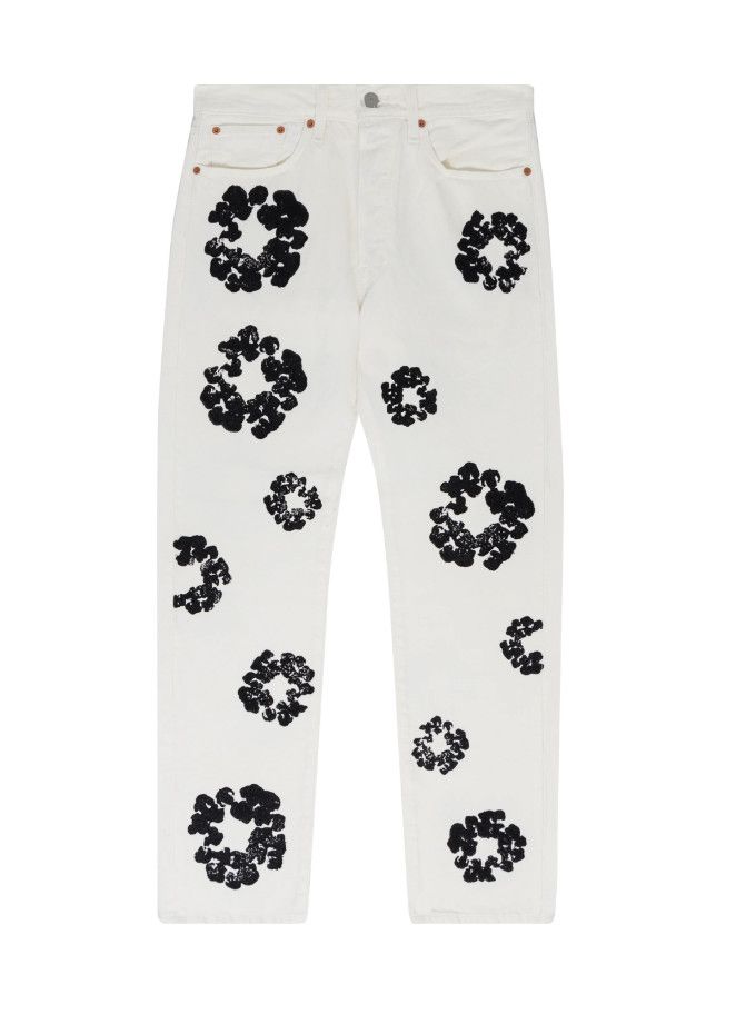 Levi&#39;s x Denim Tears &#39;Cotton Wreath&#39; Jeans White