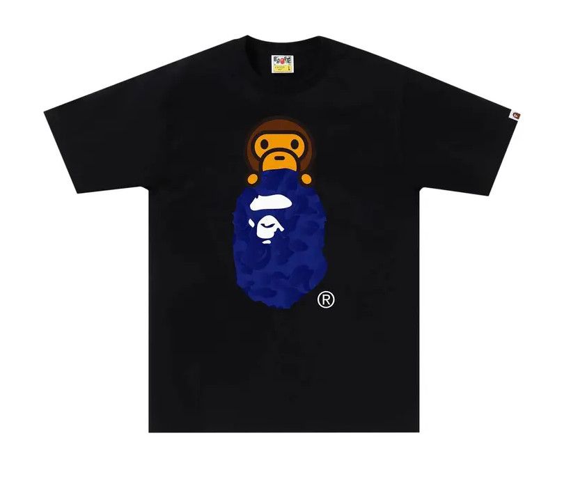 Bape &#39;Blue Ink Camo Ape Milo&#39; Tee Black