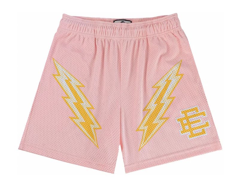 EE Basic Short &#39;Yellow Bolt&#39; Pink Quartz