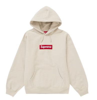 Supreme &#39;Box Logo FW24&#39; Hoodie Stone