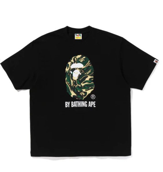 Bape ‘Green Marbling Ape RT’ Black Tee