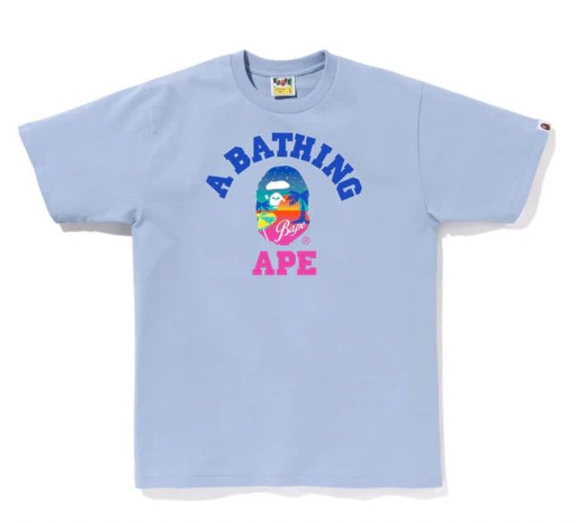 Bape 'Sunset Beach' Tee Sax