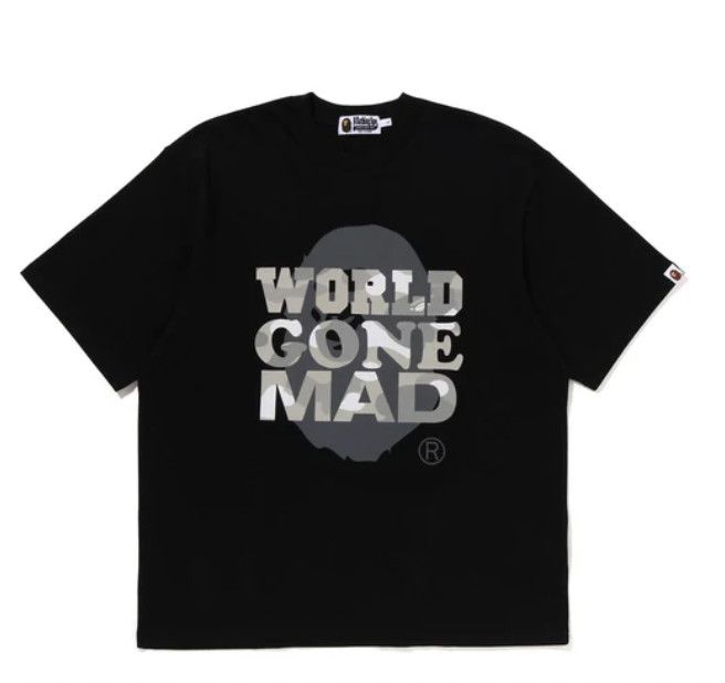 Bape &#39;World Gone Mad Ape&#39; Tee Black