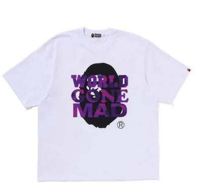 Bape &#39;World Gone Mad Ape&#39; Tee White