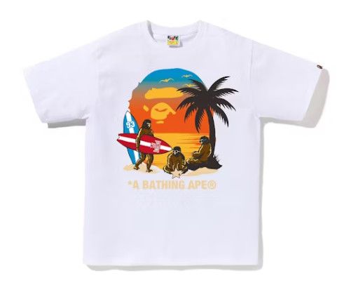 Bape &#39;Sunset Beach Ape Head&#39; Tee White
