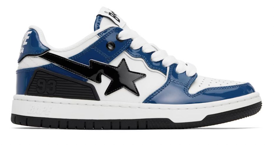 A Bathing Ape Bape SK8 STA #2 &#39;Navy Patent&#39;