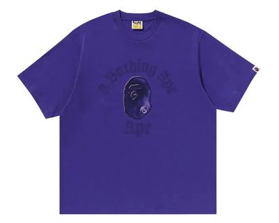 Bape &#39;Gothic College Logo&#39; Relaxed Fit Tee Purple
