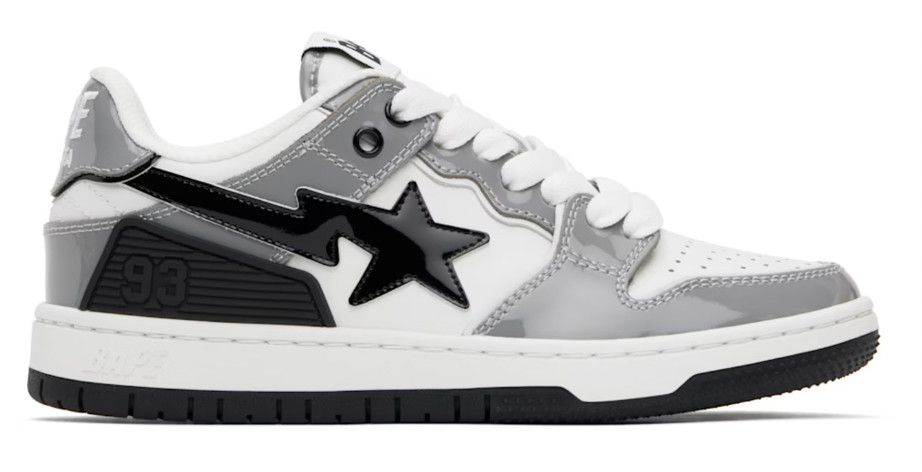 A Bathing Ape Bape SK8 STA #2 &#39;Grey Patent&#39;