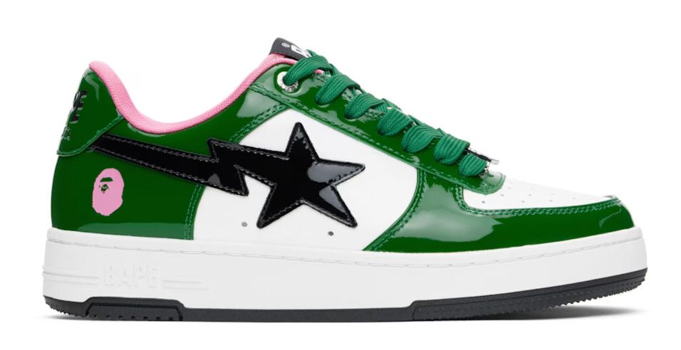 A Bathing Ape Bape STA #1 M2 &#39;Green Patent&#39;