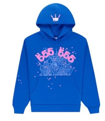 SP5DER &#39;Angel Numbers&#39; Hoodie Blue
