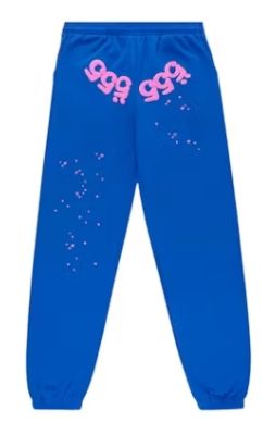 SP5DER &#39;Angel Numbers&#39; Sweatpants Blue