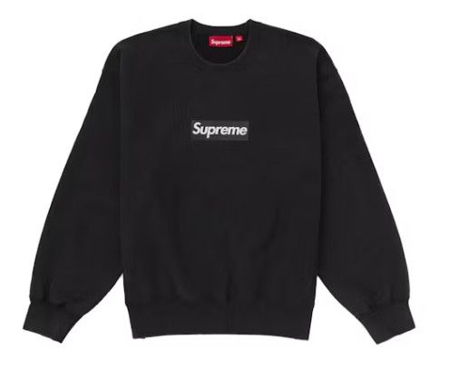 Supreme &#39;Washed Box Logo&#39; Crewneck Black