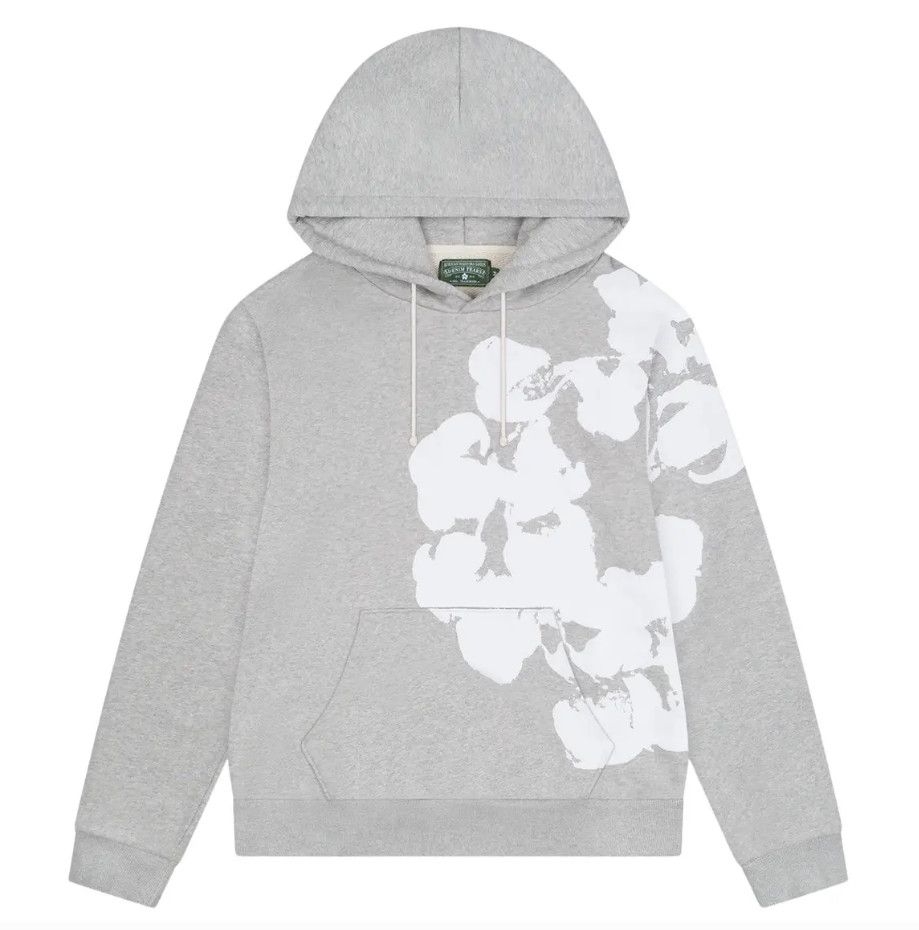 Denim Tears &#39;Big Cotton Wreath&#39; Hoodie Grey