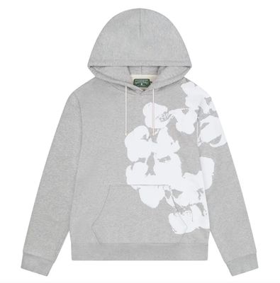 Denim Tears &#39;Big Cotton Wreath&#39; Hoodie Grey