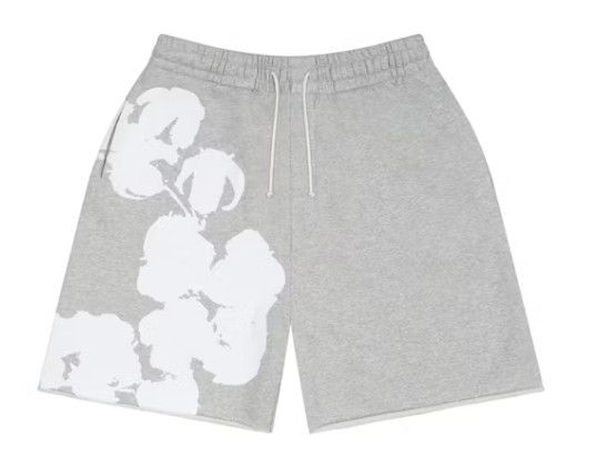 Denim Tears &#39;Big Cotton Wreath&#39; Sweatshorts Grey