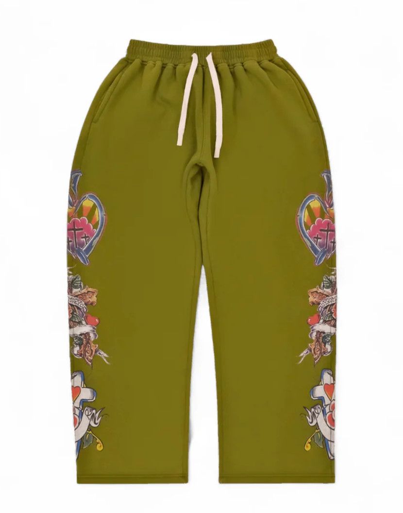 We Are Righteous &#39;Risen King&#39; Sweatpants Moss