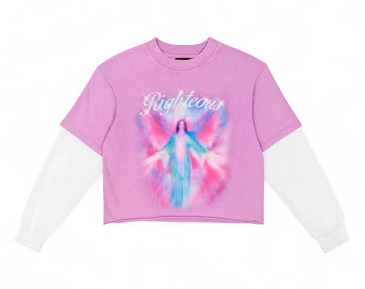 We Are Righteous &#39;Halo&#39; L/S Thermal Tee Pink