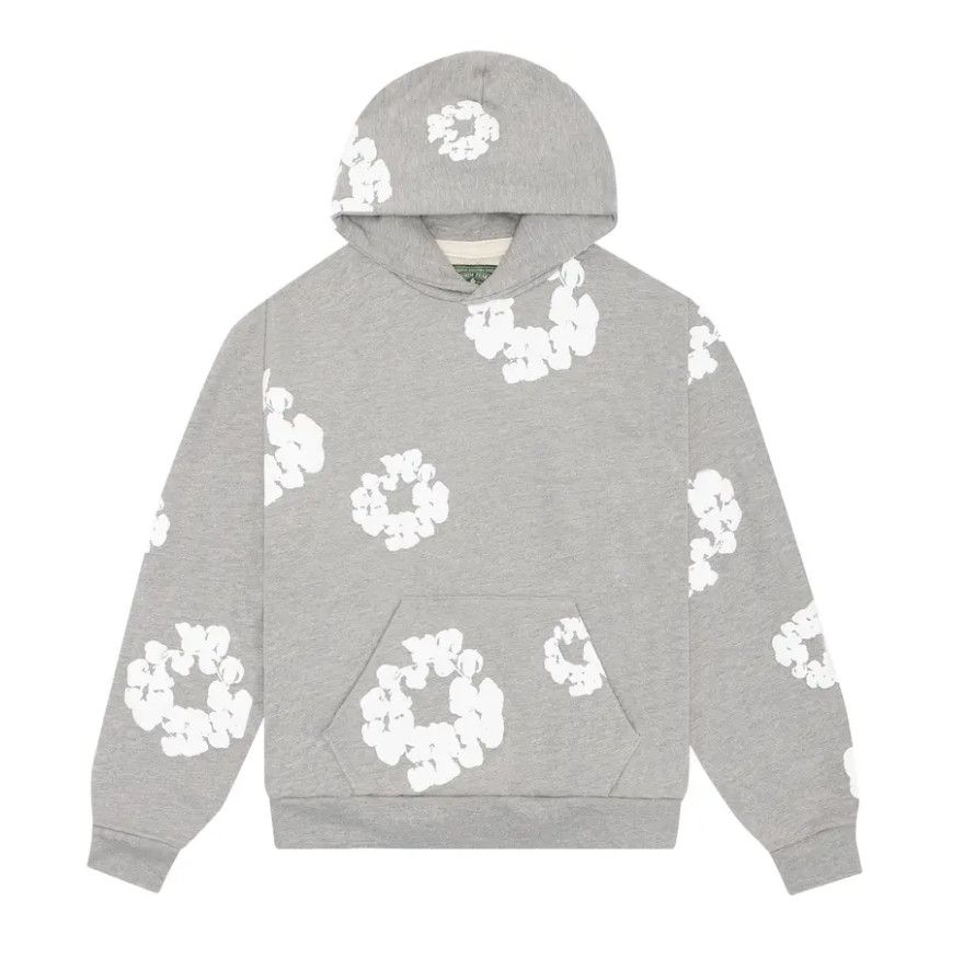 Denim Tears &#39;Cotton Wreath&#39; Hoodie Grey