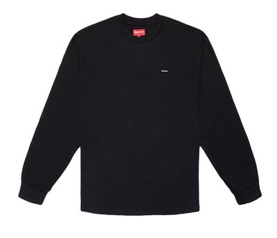 Supreme &#39;Small Box Logo&#39; L/S Tee Black