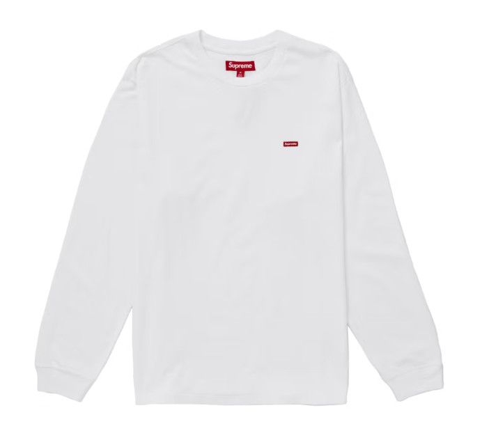 Supreme &#39;Small Box Logo&#39; L/S Tee White