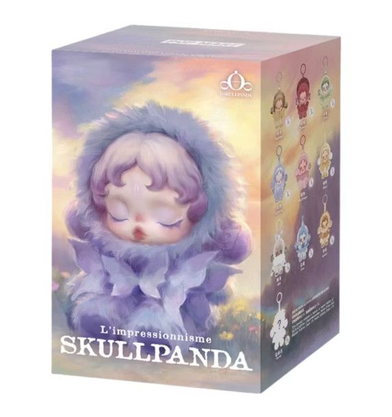 Pop Mart Labubu &#39;L&#39;impressionnisme θSKULLPANDA Series Plush Doll&#39;, Size: Single Blind Box