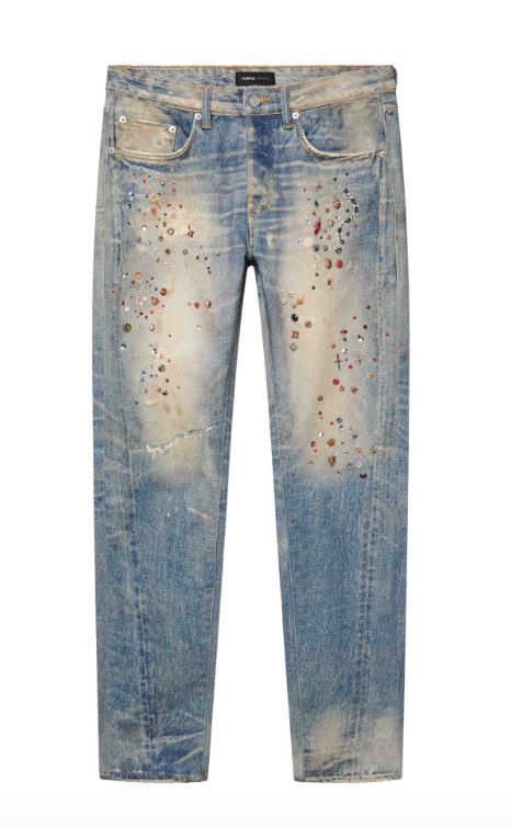 Purple Brand P001 &#39;Lt Indigo Cyanine Jewel&#39; Jeans