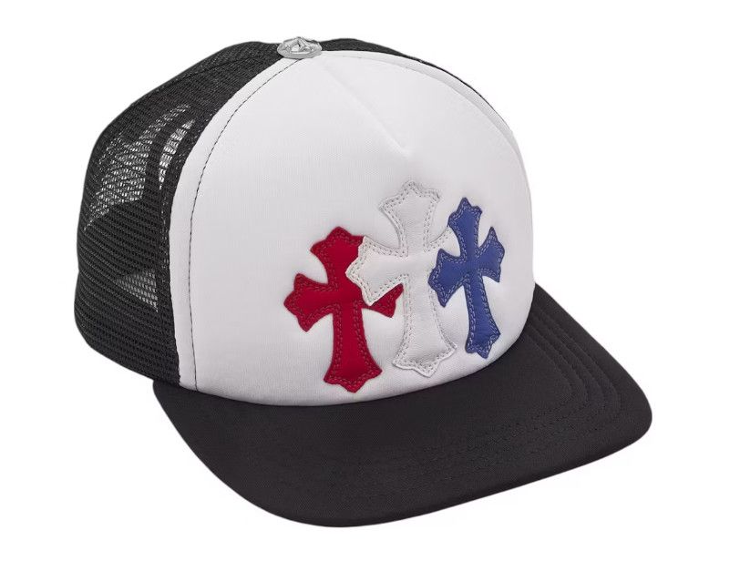 Chrome Hearts &#39;USA Cross Cemetery&#39; Trucker Hat, Size: White/Black