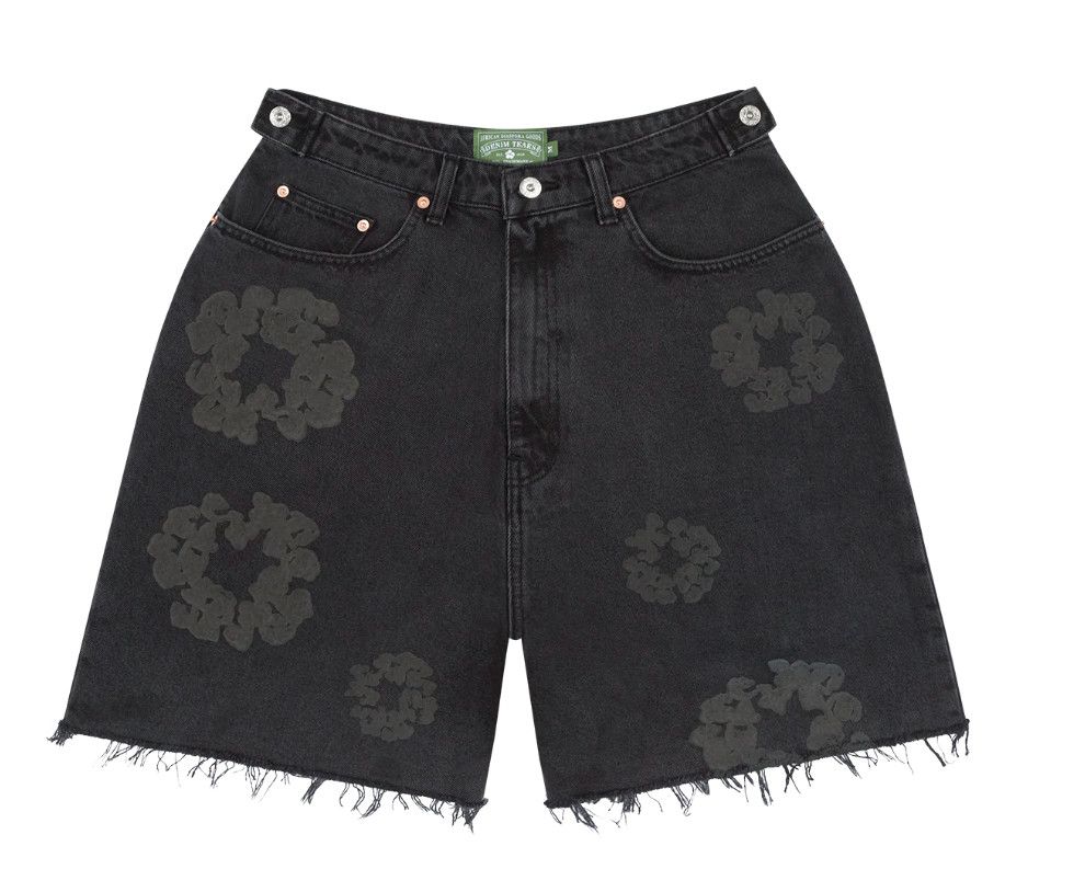 Levi&#39;s x Denim Tears &#39;Mono Wreath&#39; Jean Shorts Black