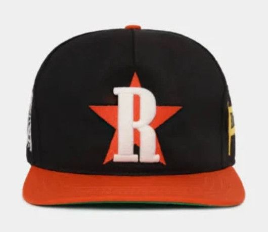 Rhude &#39;R Star Logo&#39; Snapback Hat, Color: Black/Orange