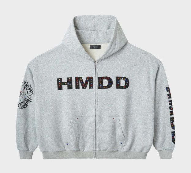 HMDD &#39;Chimstone&#39; Zip Up Hoodie Grey
