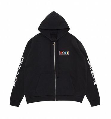 Chrome Hearts &#39;FOTI&#39; Zip Up Hoodie Black