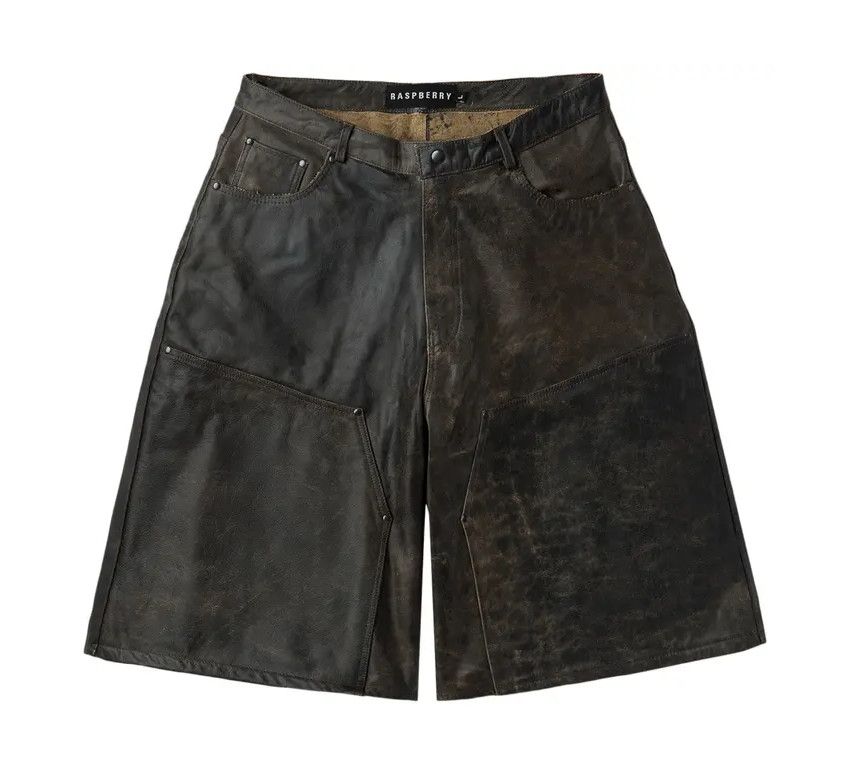 GVGallery &#39;Rusted Leather&#39; Shorts Chocolate