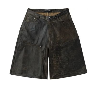 GVGallery &#39;Rusted Leather&#39; Shorts Chocolate