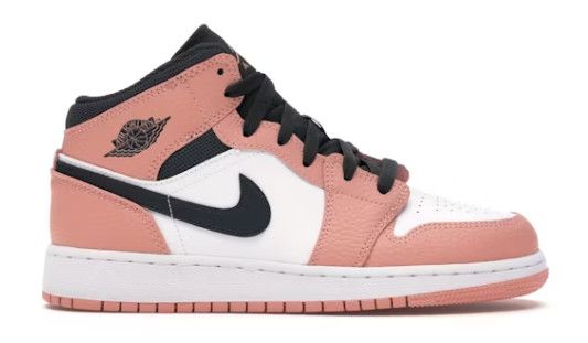 GS Air Jordan 1 Mid &#39;Pink Quartz&#39;
