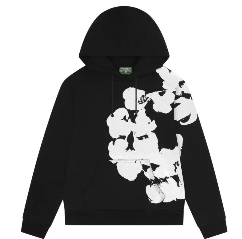 Denim Tears &#39;Big Cotton Wreath&#39; Hoodie Black