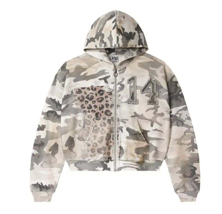 Vale Forever &#39;Winter Camo&#39; Zip Up Hoodie White/Grey