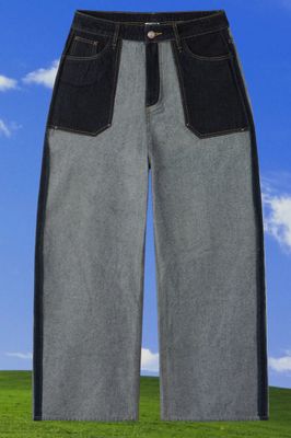 Internet Ruins Things &#39;Reverse&#39; Raw Denim Jeans Dark Indigo