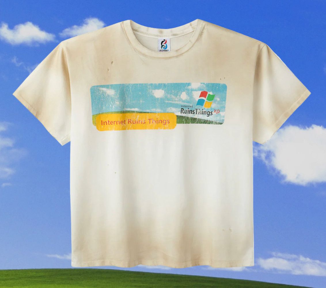Internet Ruins Things &#39;XP&#39; Vintage Tee White