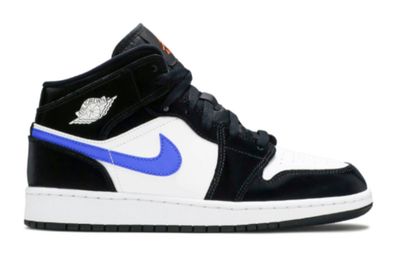 GS Air Jordan 1 Mid 'Racer Blue Satin'