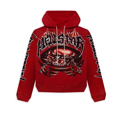 Hellstar Studios 'Skeleton Airbrush' Hoodie Red