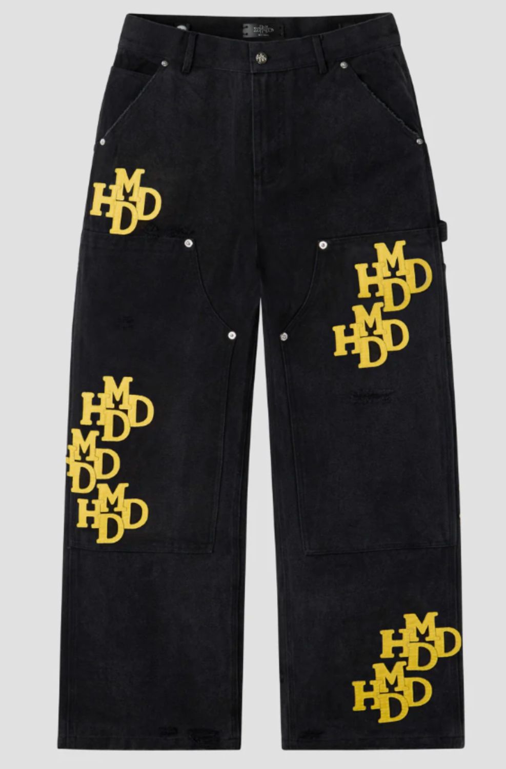 HMDD 'Yellow Patch' Carpenter Pants Black
