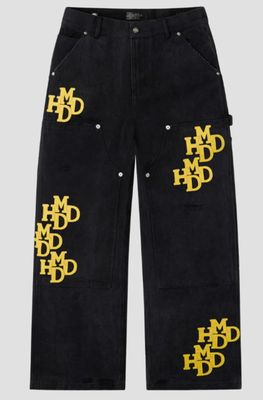 HMDD 'Yellow Patch' Carpenter Pants Black