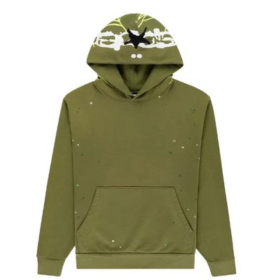 SP5DER 'Heavy Web' Hoodie Olive