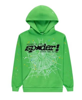 SP5DER 'Rhinestone P*NK V2' Hoodie Green