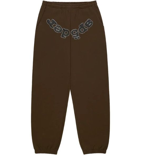 SP5DER 'Rhinestone Classic' Sweatpants Brown
