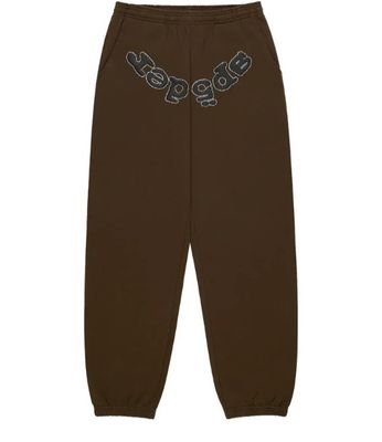 SP5DER 'Rhinestone Classic' Sweatpants Brown