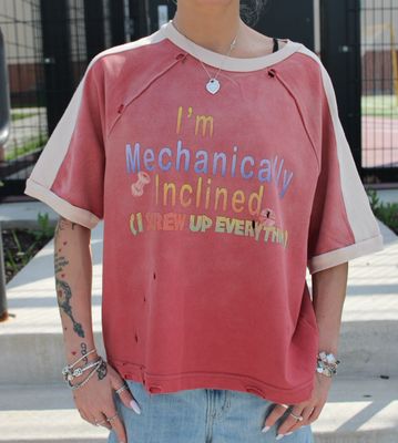 Greedy Unit x GVGallery 'Mechanic' Tee Washed Brick