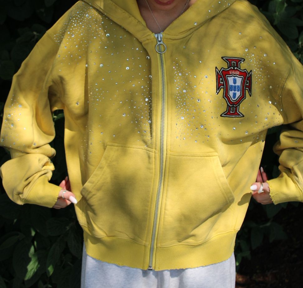 Vale Forever 'Sun Cluster' Zip-Up Yellow