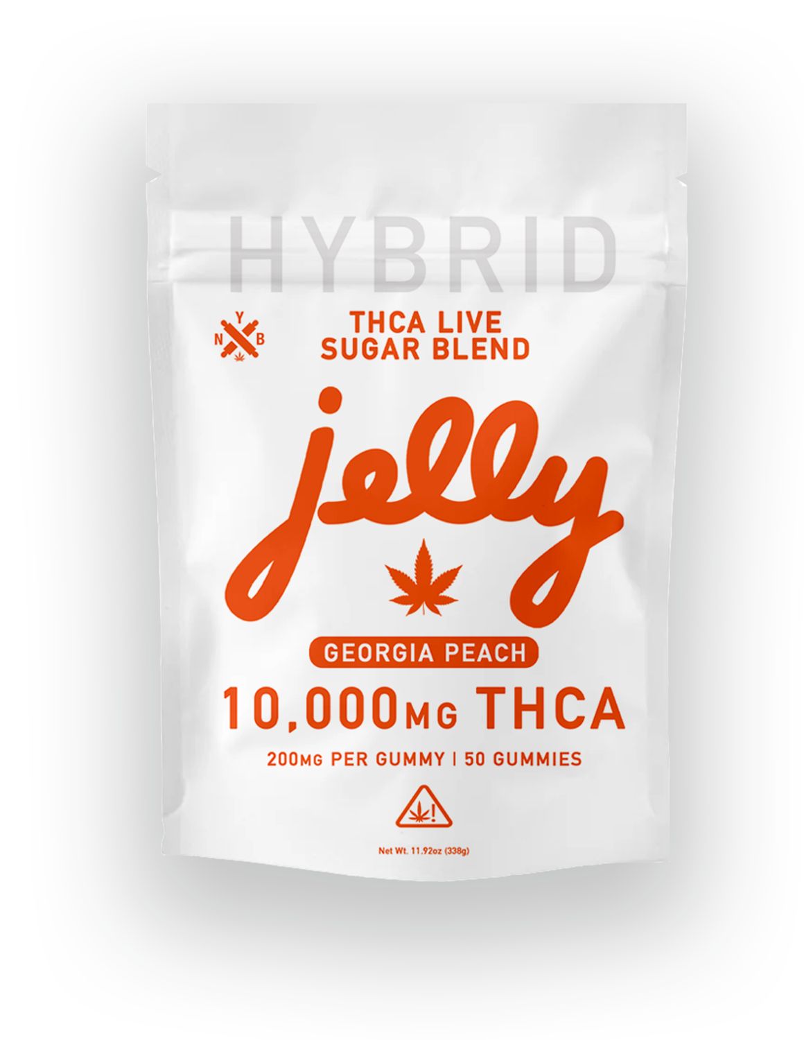 Jelly THCA Live Sugar Blend 10,000mg, Flavor: Hybrid: Georgia Peach