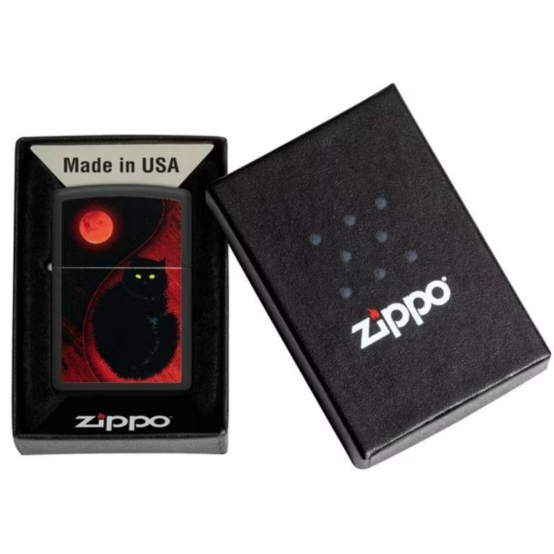 Black Cat Design Zippo